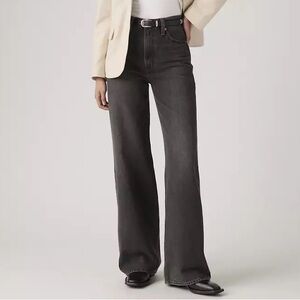 Levi’s Ribcage Wide Leg Jean size 25 in Charcoal Black